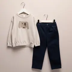 YAMP - Sets Saco manga larga + Pantalón para Bebé niño en Algodón