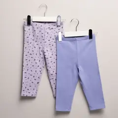 YAMP - Leggings Bebé niña Pack de 2 unidades con Cintura elásticada Algodón