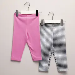 YAMP - Leggings Bebé niña Pack de 2 unidades con Cintura elásticada Algodón