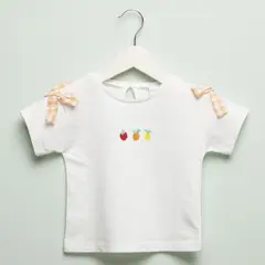YAMP - Camiseta Bebé niña Con aplique  Manga corta Algodón