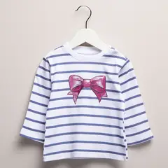 YAMP - Camiseta manga larga Bebé niña con Estampado de Algodón