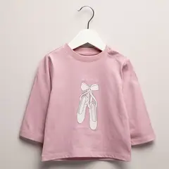 YAMP - Camiseta manga larga Bebé niña con Estampado de Algodón