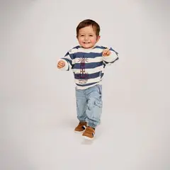 YAMP - Jean Bebé niño Cintura elásticada  Algodón