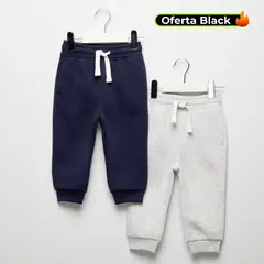 YAMP - Jogger Bebé niño Pack de 2 unidades con Cintura elásticada Algodón