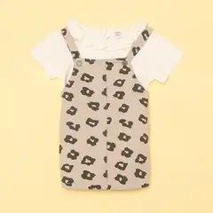 YAMP - Sets Vestido Jardinera + Blusa manga corta para Bebé niña en Algodón
