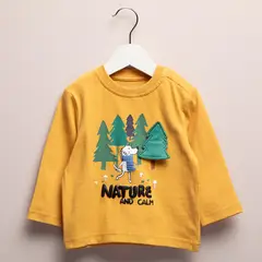YAMP - Camiseta Bebé niño Manga larga Algodón