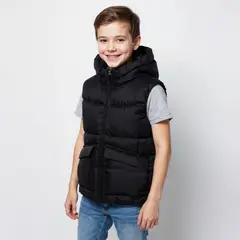 FEDERATION - Chaleco Niño Acolchado Con capucha