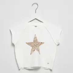 ELV - Camiseta Niña con Estampado Manga corta
