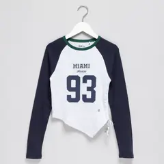 ELV - Camiseta Niña con Estampado Manga larga Algodón