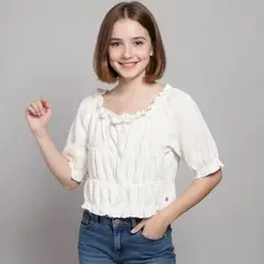ELV - Blusa Niña Manga corta Algodón