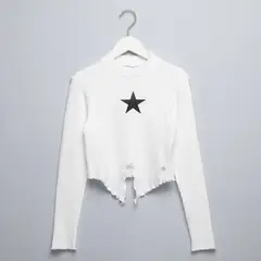 ELV - Camiseta Niña con Estampado  Manga larga