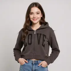 ELV - Saco Niña con Estampado Con capucha Algodón