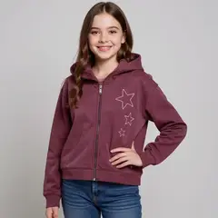 ELV - Saco Niña con Estampado Con capucha Algodón