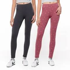 ELV - Leggings Niña Pack de 2 unidades con Cintura elásticada Algodón