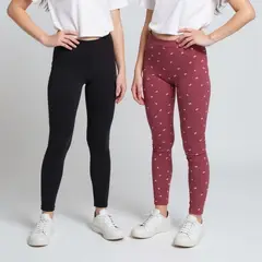 ELV - Leggings Niña Pack de 2 unidades con Cintura elásticada Algodón