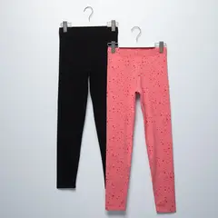 ELV - Leggings Niña Pack de 2 unidades con Cintura elásticada Algodón