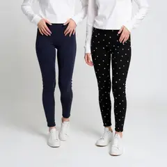 ELV - Leggings Niña Pack de 2 unidades con Cintura elásticada Algodón