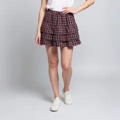 ELV - Falda Niña de Cuadros Cintura elásticada Algodón