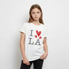 ELV - Camiseta Para Niña con Estampado Manga corta de Algodón