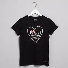 ELV - Camiseta Para Niña con Estampado Manga corta de Algodón
