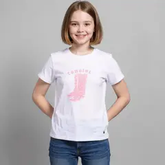 ELV - Camiseta Para Niña con Estampado Manga corta de Algodón