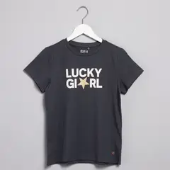 ELV - Camiseta Para Niña con Estampado Manga corta de Algodón