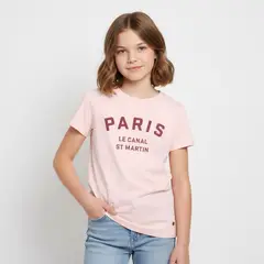 ELV - Camiseta Para Niña con Estampado Manga corta de Algodón