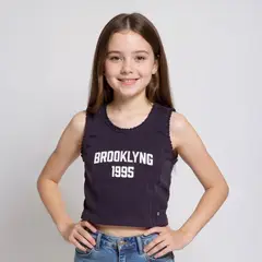 ELV - Top Niña con Estampado Algodón