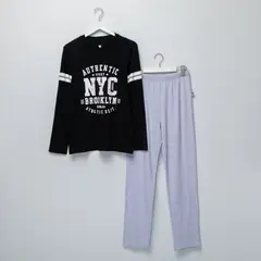 FEDERATION - Pijama Cintura elásticada Para Niño 2 piezas con Estampado Manga larga de Algodón