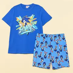 SONIC - Pijama Para Niño 2 piezas con Estampado de Algodón