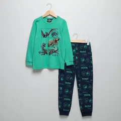 JURASSIC WORLD - Pijama Cintura elásticada para Niño 2 piezas con Estampado de Algodón