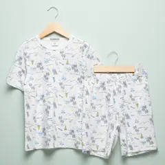 CONIGLIO - Pijama Cintura elásticada para Niño 2 piezas con Estampado Manga corta de Algodón
