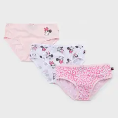 MINNIE - Panty para Niña Pack de 3 unidades de Algodón