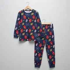 DISNEY - Pijama Cintura elásticada para Niño 2 piezas con Estampado Spiderman de Algodón