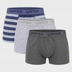 YAMP - Boxer Niño Pack de 3 unidades Cintura elásticada de Algodón