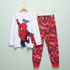 DISNEY - Pijama Cintura elásticada para Niño 2 piezas con Estampado Spiderman de Algodón