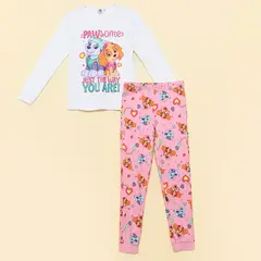 PAW PATROL - Pijama Cintura elásticada para Niña 2 piezas con Estampado de Algodón