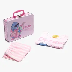 LILO & STITCH - Pijama Con accesorio para Niña 3 piezas con Estampado Manga corta de Algodón