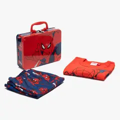 SPIDERMAN - Pijama para niño Con accesorio para 3 piezas con Estampado Manga corta de Algodón