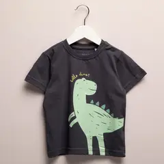 YAMP - Camiseta Bebé niño con Estampado Manga corta Algodón