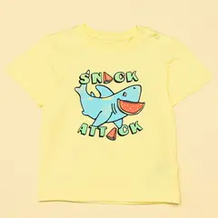 YAMP - Camiseta Bebé niño con Estampado Manga corta Algodón