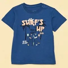 YAMP - Camiseta Bebé niño con Estampado Manga corta Algodón