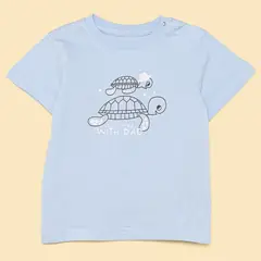 YAMP - Camiseta Bebé niño con Estampado Manga corta Algodón