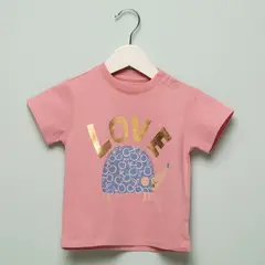 YAMP - Camiseta Bebé niña con Estampado Manga corta Algodón