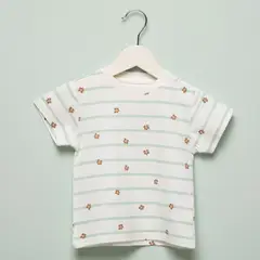 YAMP - Camiseta Bebé niña con Estampado Manga corta Algodón