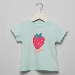YAMP - Camiseta Bebé niña con Estampado Manga corta Algodón