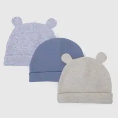YAMP - Gorros Para Bebé niño Pack de 3 unidades de Algodón