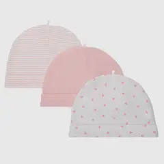 YAMP - Gorro Para Bebé niña Pack de 3 unidades Algodón