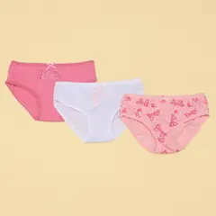 BARBIE - Panty para Niña Pack de 3 unidades de Algodón