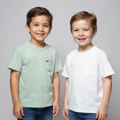 YAMP - Camisetas Niño Pack de 2 unidades Manga corta Algodón